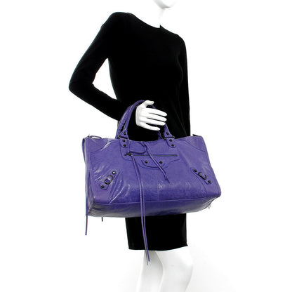 Balenciaga Agneau Classic Hardware Work Bleu Lavande 2 of 8