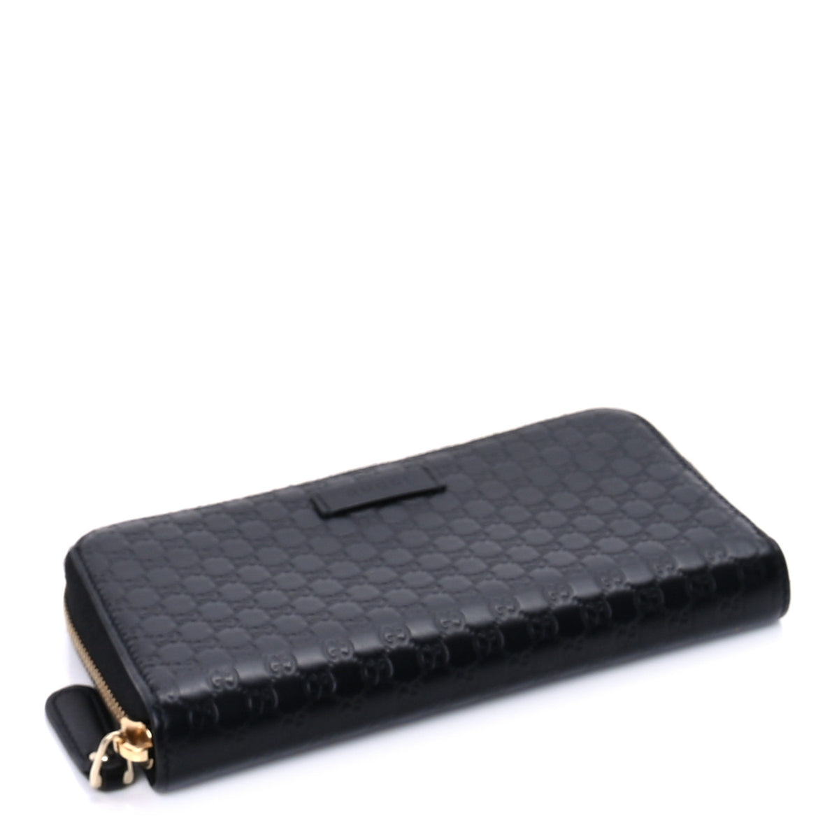 Microguccissima Zip Around Wallet Black