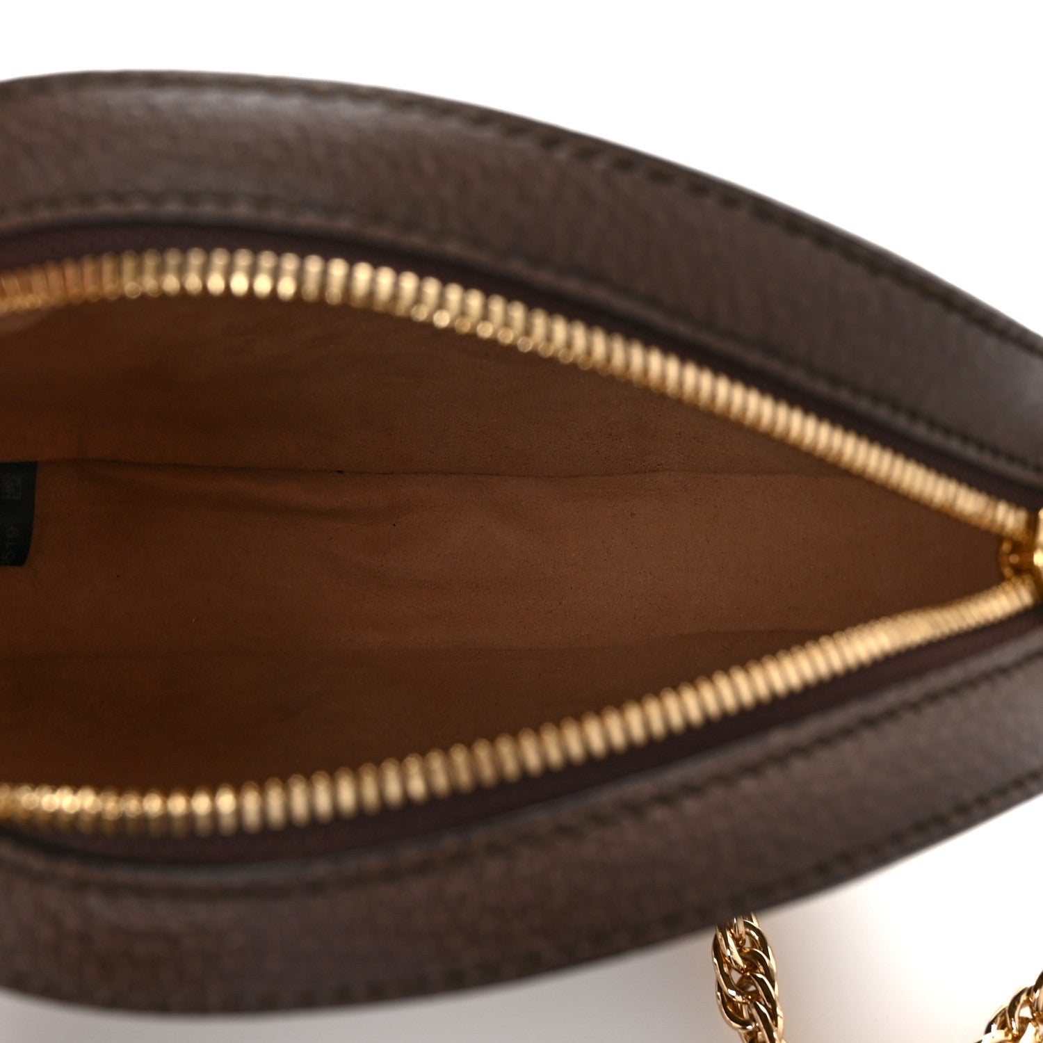 Gucci GG Supreme Monogram Web Mini Ophidia Round Shoulder Bag Brown 5 of 7