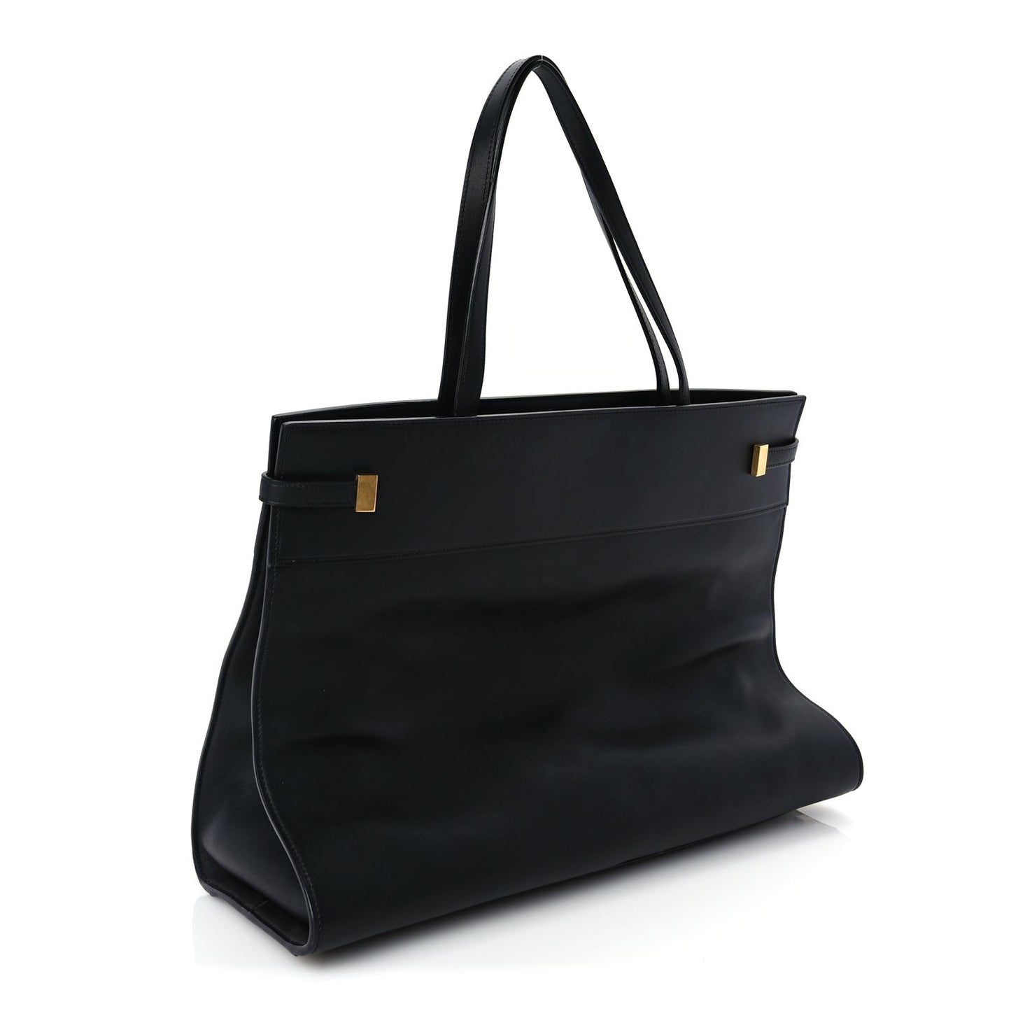 Calfskin Medium Manhattan Shopper Tote  Black
