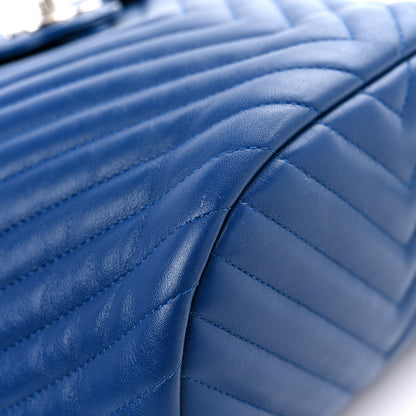 Chanel Lambskin Chevron Quilted Small Urban Spirit Backpack Blue 8 of 12