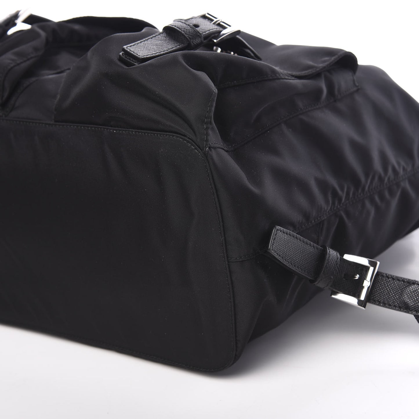 Tessuto Nylon Saffiano Medium Backpack Black