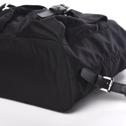 Prada Tessuto Nylon Saffiano Medium Backpack Black 9 of 9