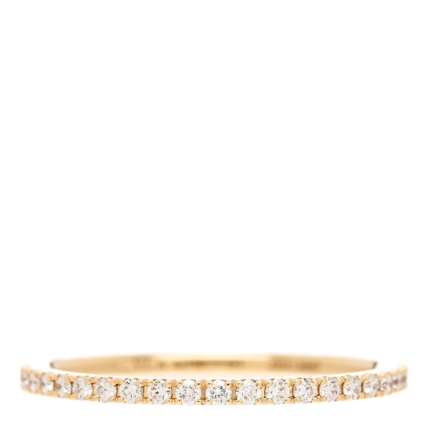 Van Cleef & Arpels 18K Yellow Gold Diamond 1.25mm Felicite Wedding Band Ring 51 5.75 1 of 5