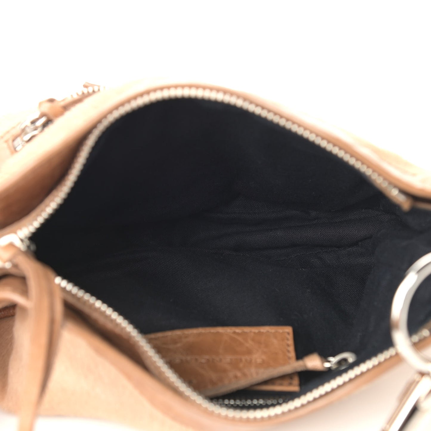 Chevre Pony Hair Classic Silver Hardware Shoulder Bag Camel