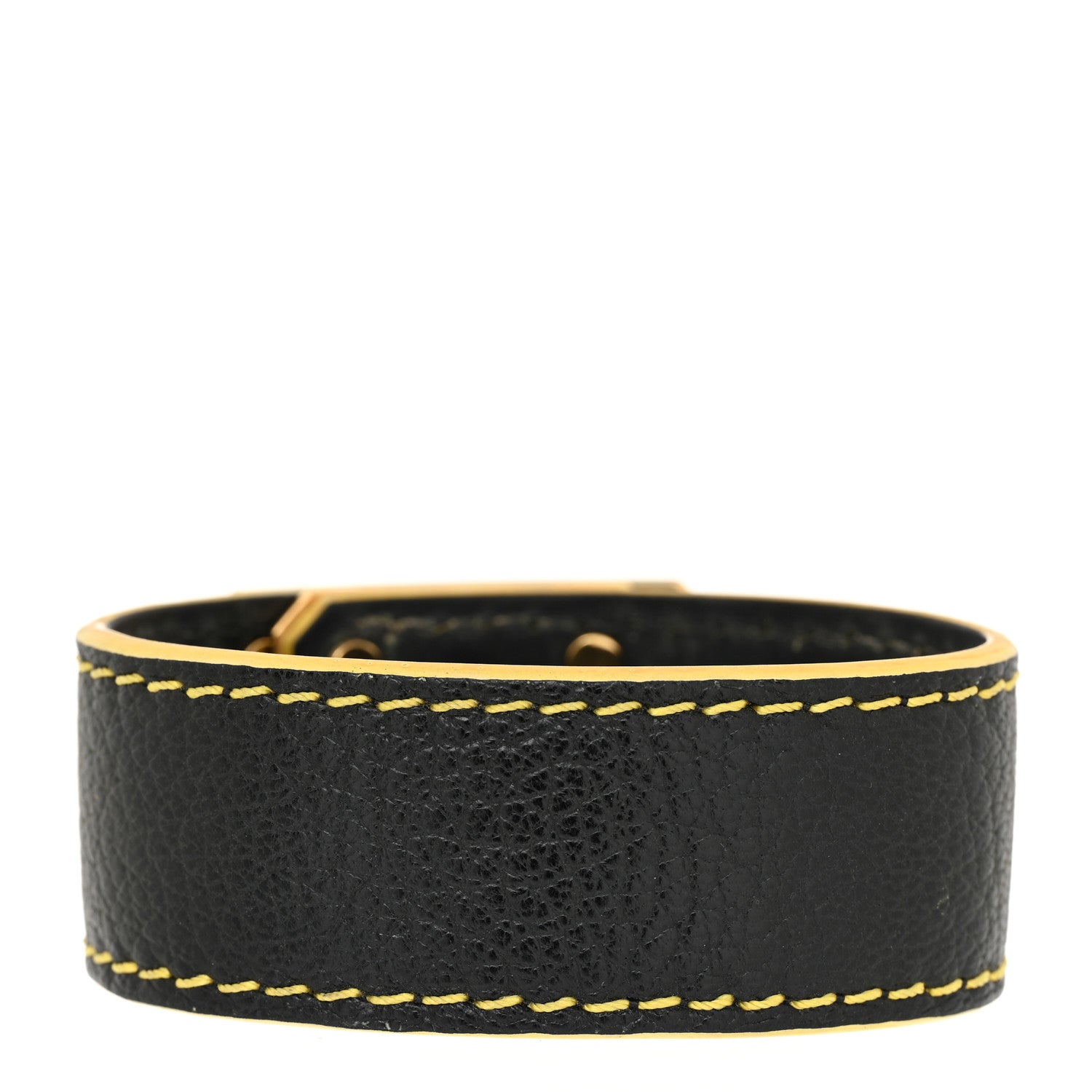 Louis Vuitton Chevre Suhali Turn Lock Bracelet 17 Black 3 of 6