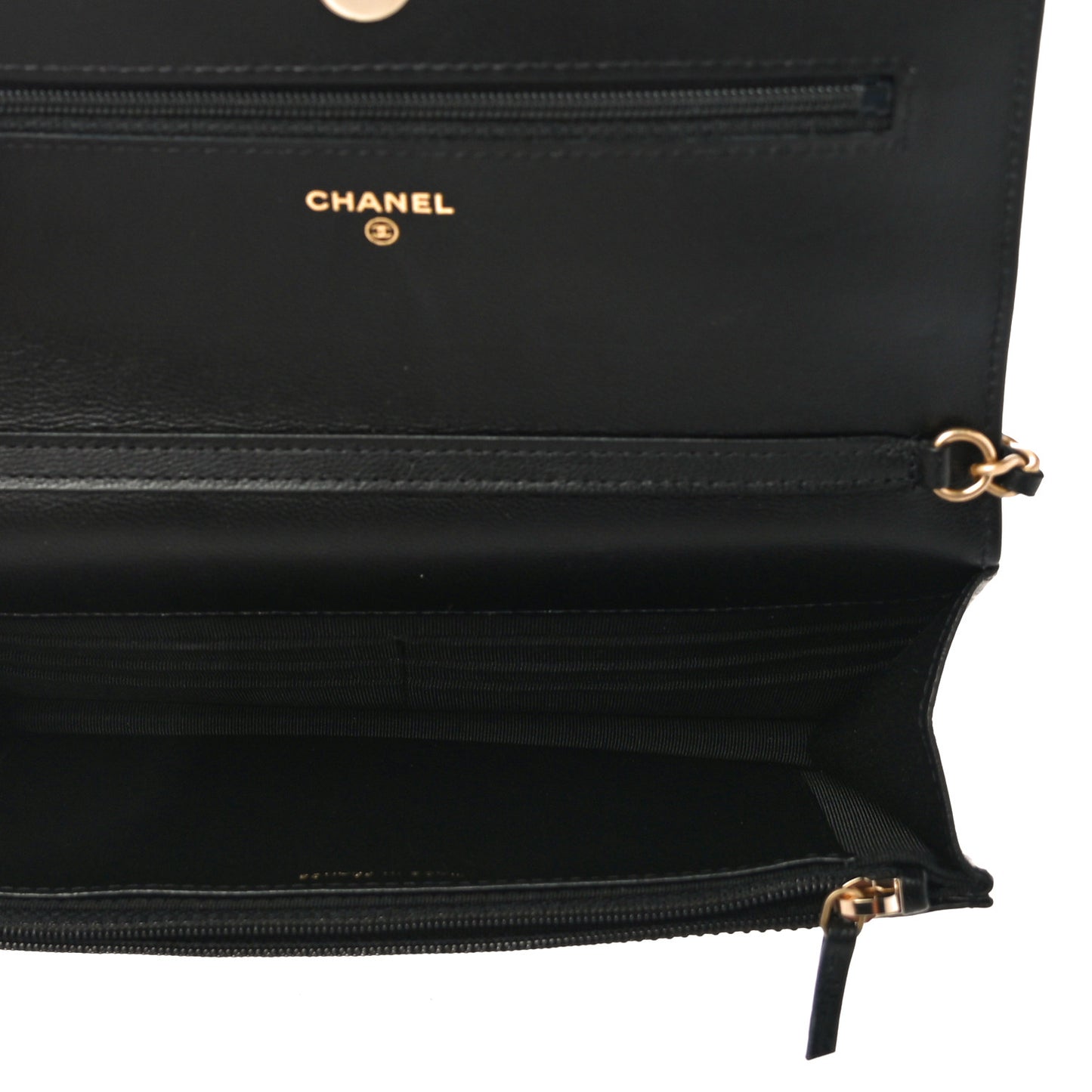 Goatskin Quilted Quilted Like A Wallet Wallet On Chain WOC Black
