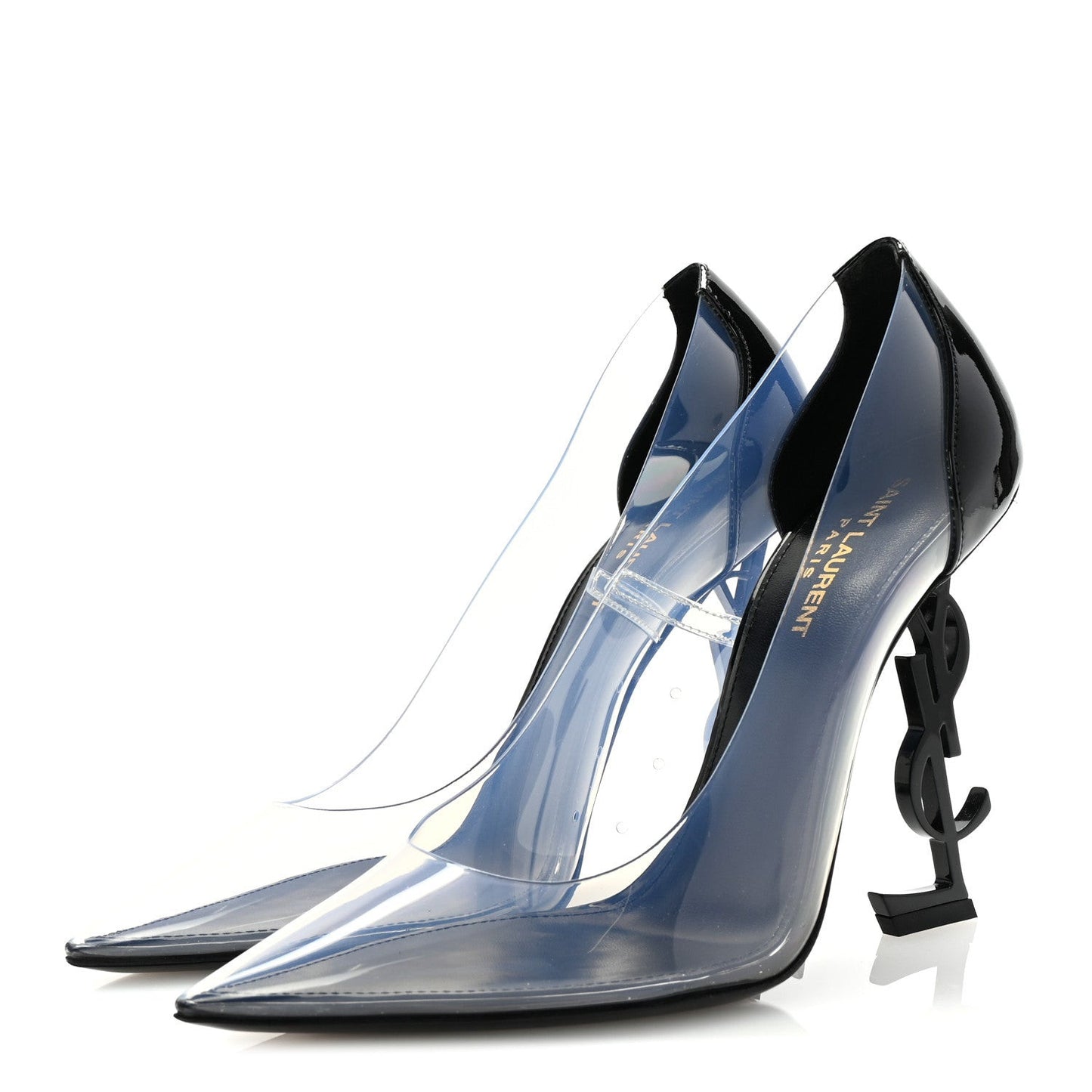 Patent Calfskin PVC Opyum 110 Pump 39 Black Transparent
