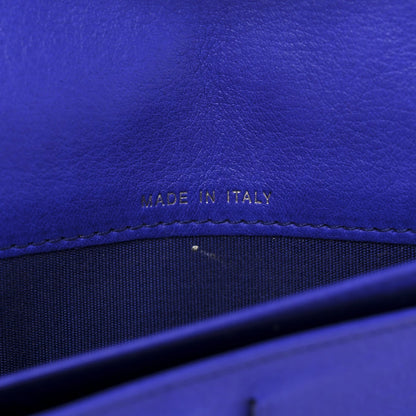 Chanel Calfskin Stitched Fancy CC Yen Wallet Blue 7 of 7