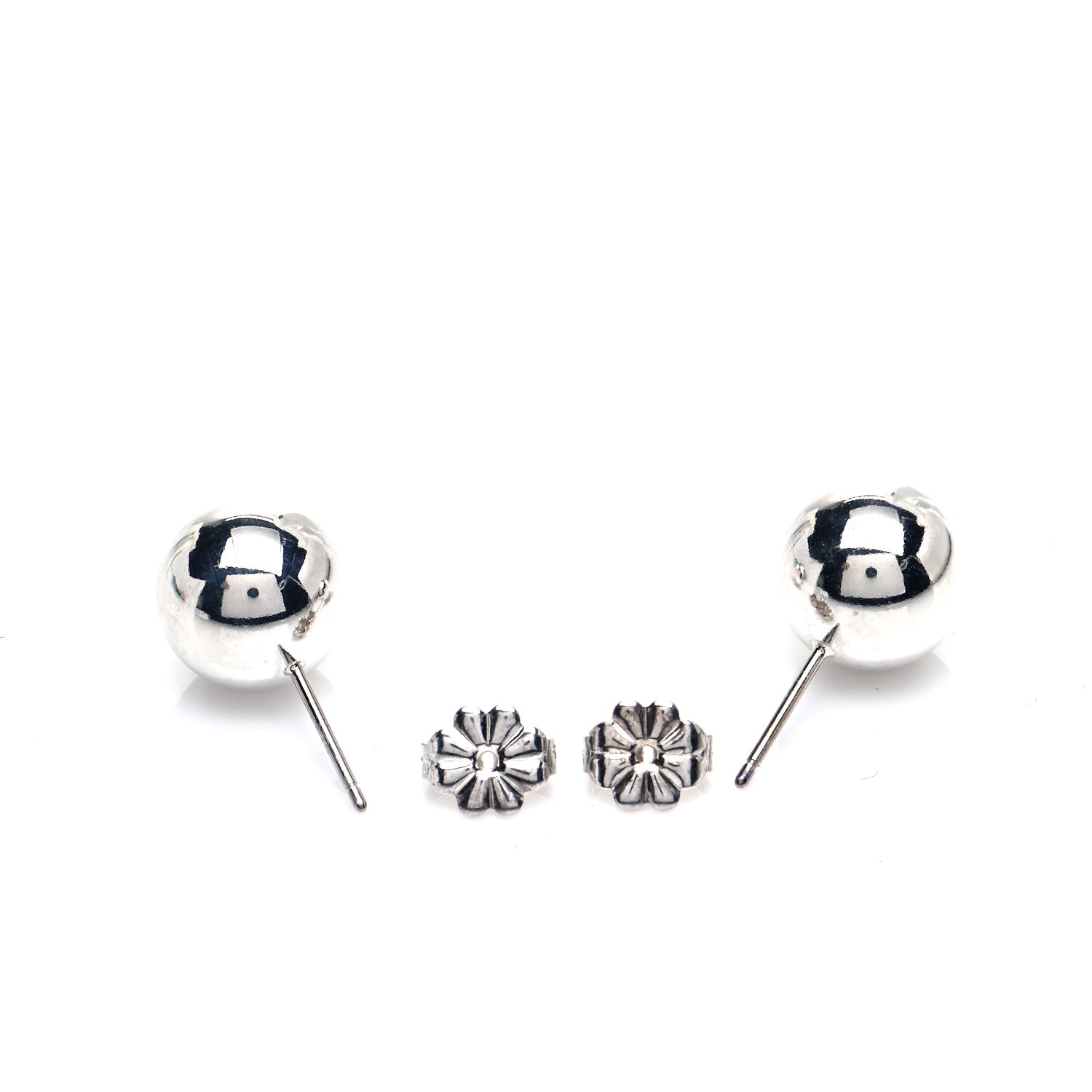 Tiffany Sterling Silver 10mm HardWear Ball Earrings 4 of 5
