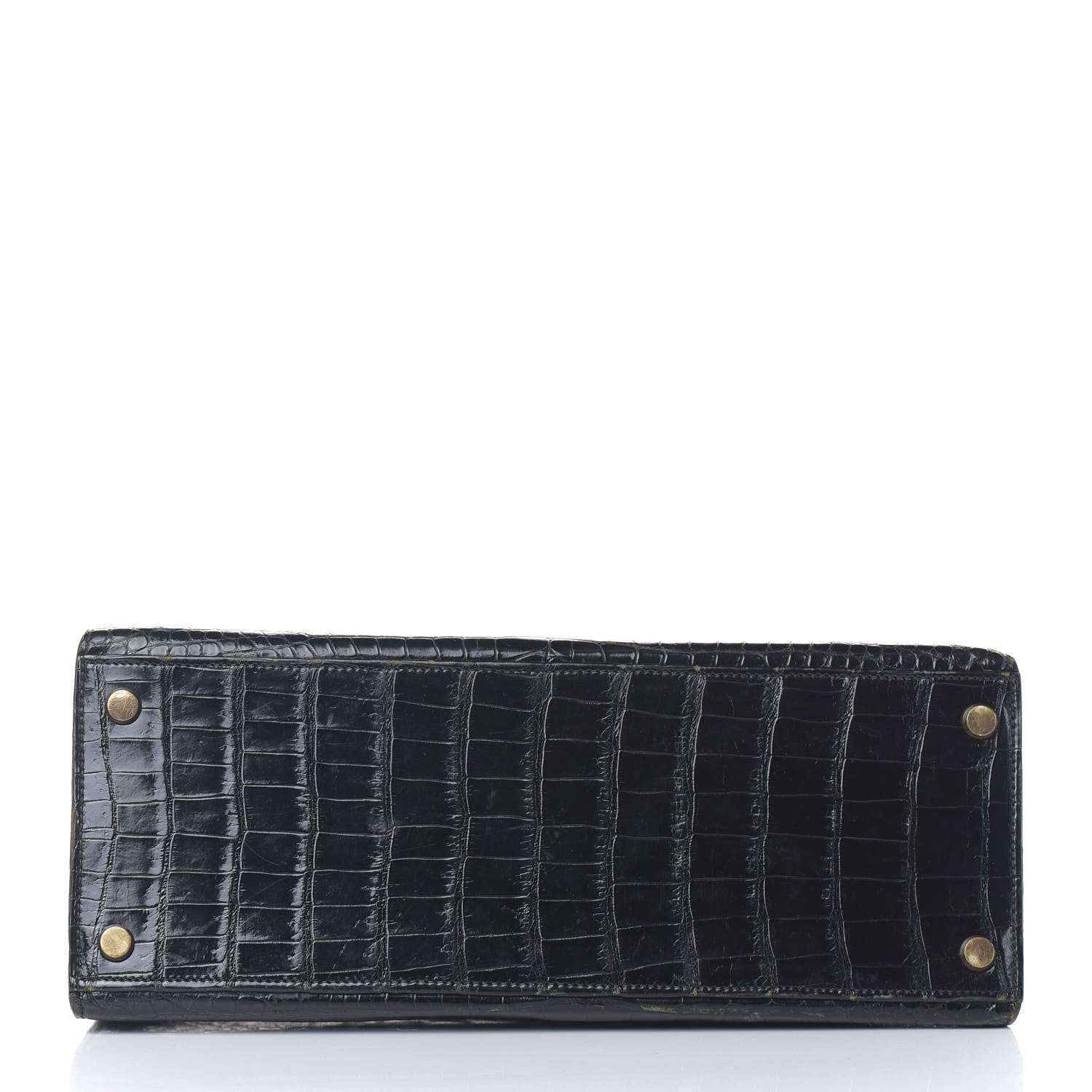 Hermes Shiny Niloticus Crocodile Kelly 28 Black 23 of 34