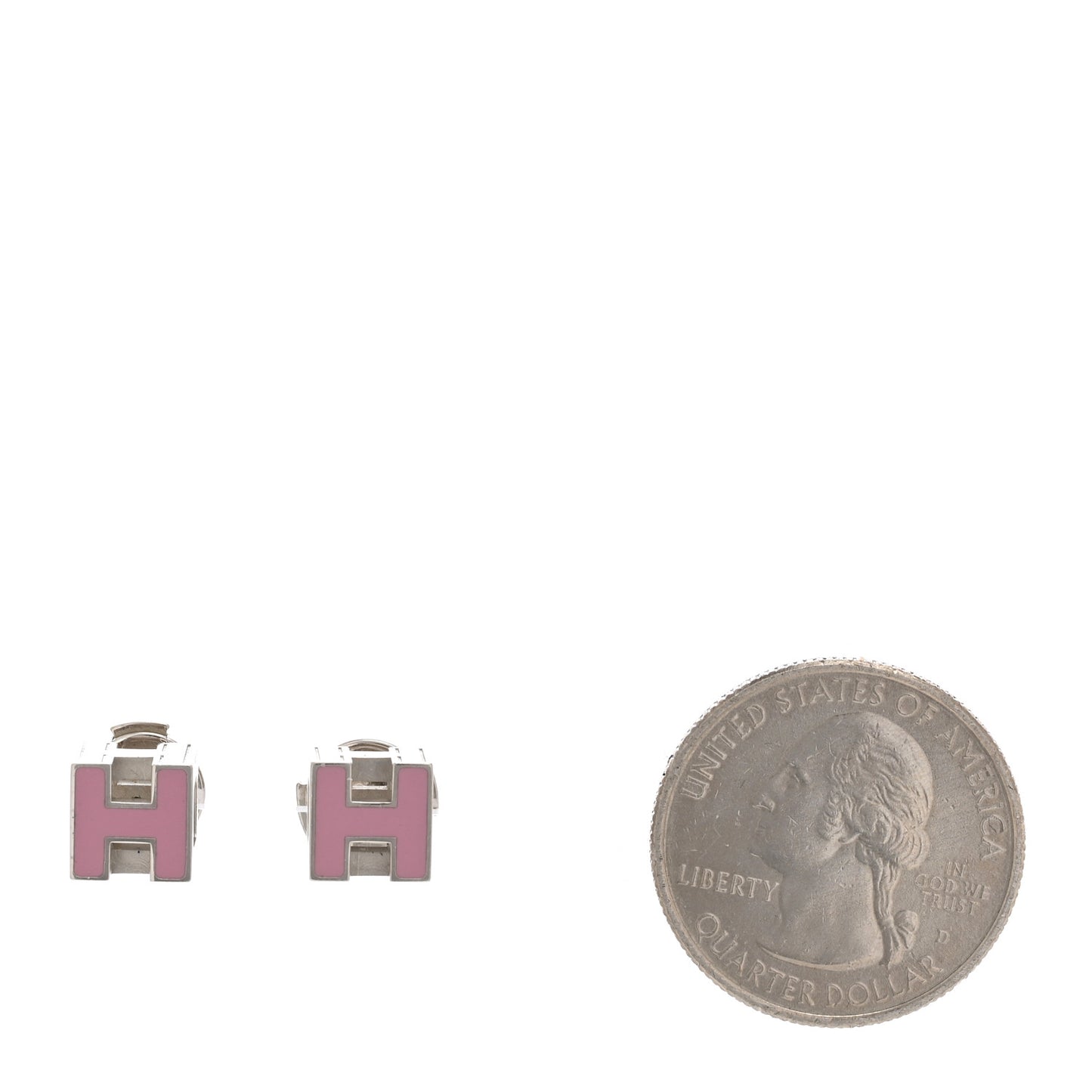 Palladium Cage d'H Earrings Rose Dragee