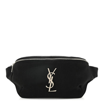 Saint Laurent Canvas Monogram Belt Bag Black 1 of 7