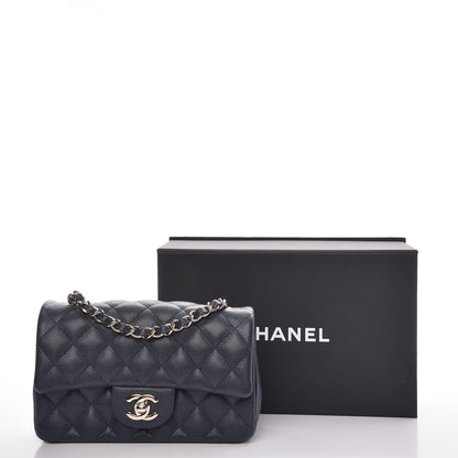 Chanel Caviar Quilted Mini Rectangular Flap Navy 10 of 10