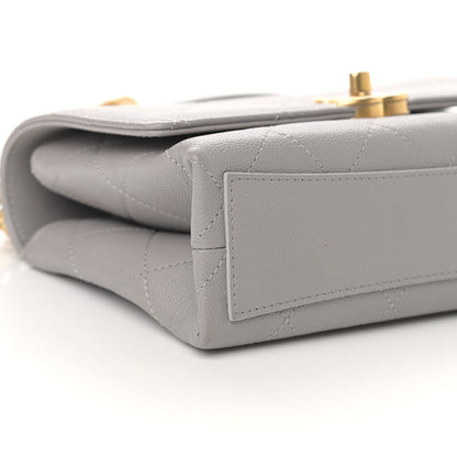 Chanel Caviar Quilted Mini Bracelet On Chain Flap Grey 9 of 10