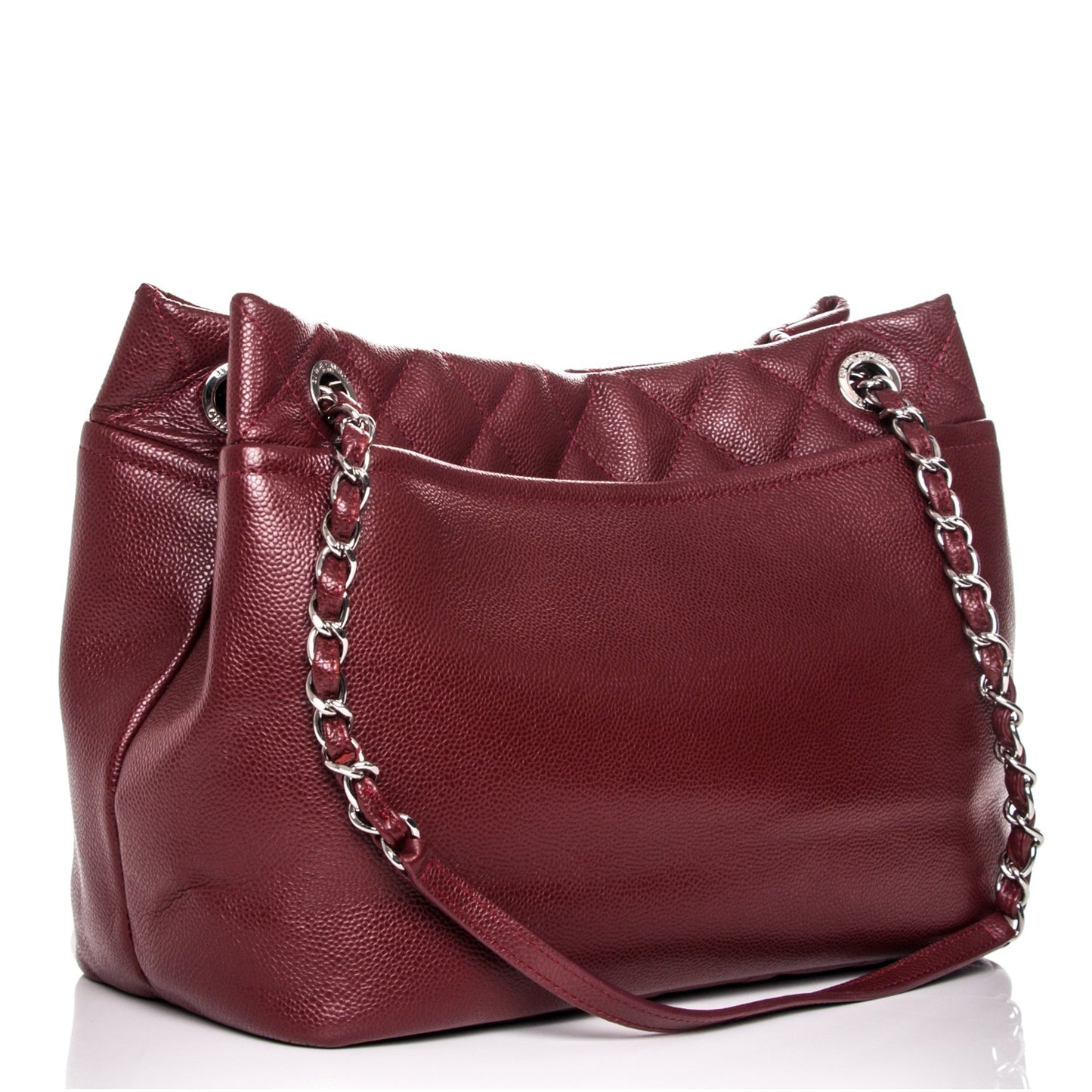 Caviar Timeless CC Soft Tote Dark Red
