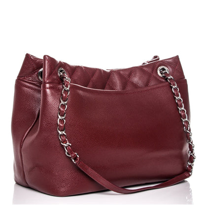 Chanel Caviar Timeless CC Soft Tote Dark Red 3 of 10