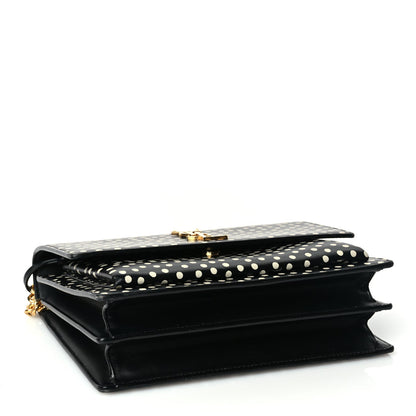 Saint Laurent Calfskin Polka Dot Medium Monogram Sunset Black Crema Soft 3 of 8