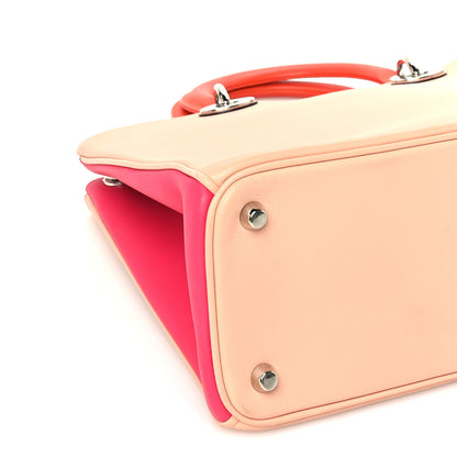 Christian Dior Smooth Calfskin Medium Tri-Color Diorissimo Tote Pink Fuchsia Orange 7 of 8