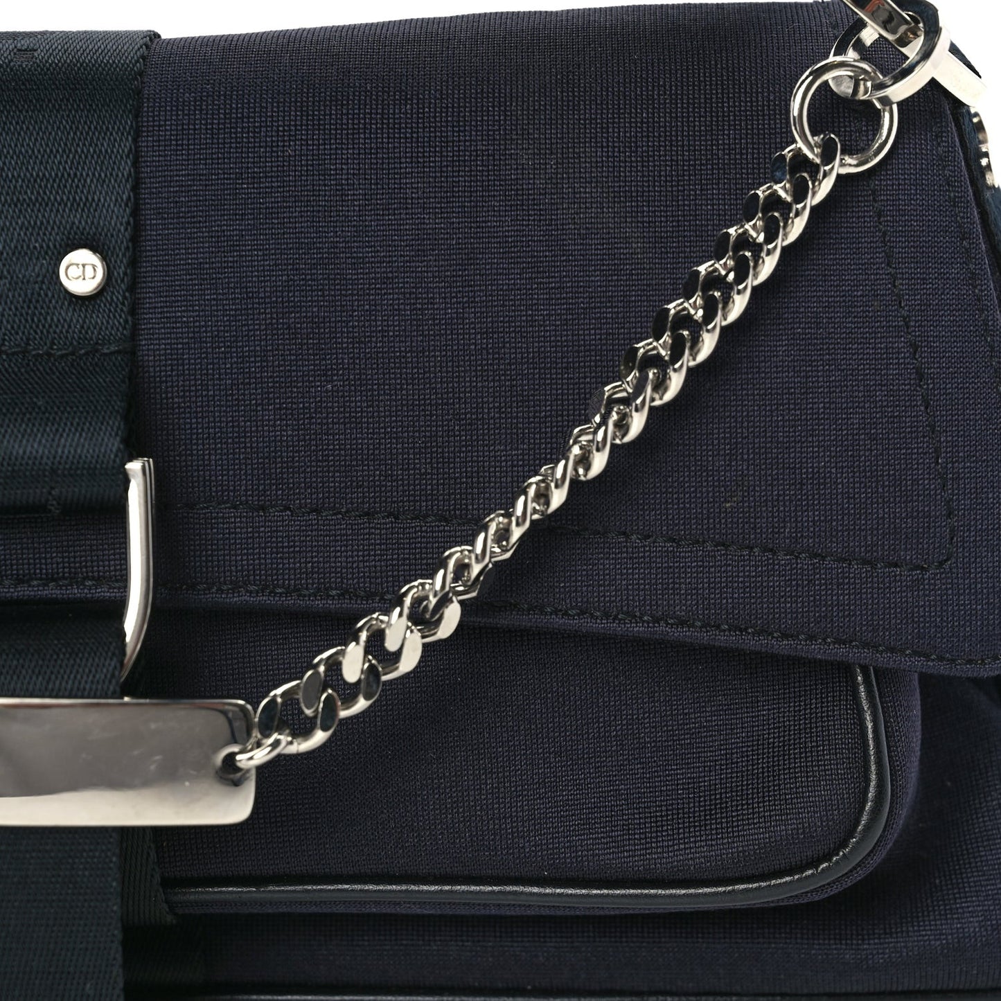 Silk Jersey Crystal Hardcore Bag Navy