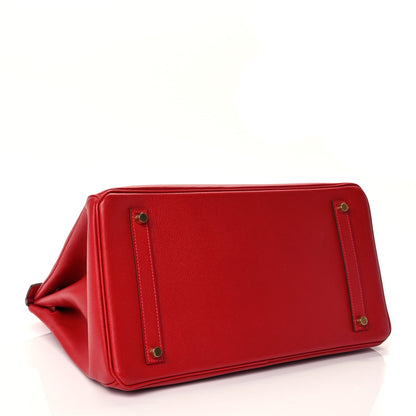 Hermes Epsom Birkin 35  Rouge Casaque 3 of 10