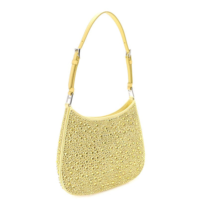 Prada Satin Crystal Cleo Adjustable Strap Shoulder Bag Ananas 2 of 7