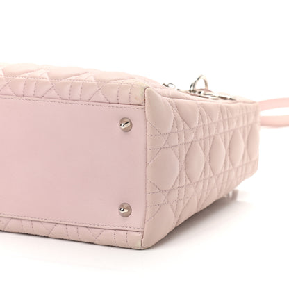 Christian Dior Lambskin Cannage Medium Lady Dior Light Pink 9 of 13