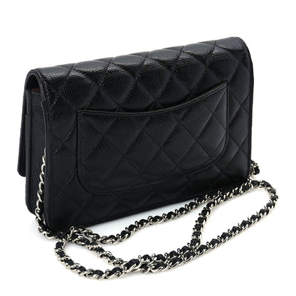 Chanel Caviar Quilted Wallet On Chain WOC  Black 2 of 8