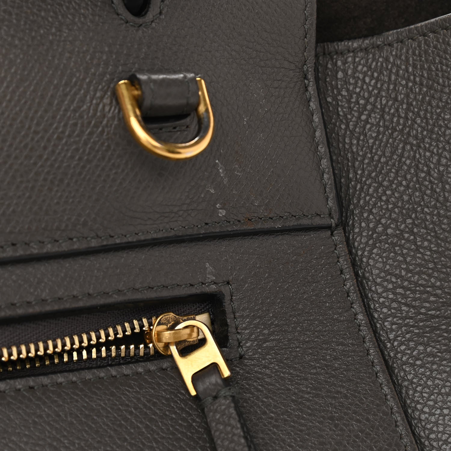 Celine Baby Grained Calfskin Micro Belt Bag Grey 13 of 20