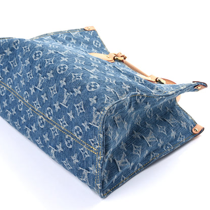 Louis Vuitton Monogram Denim Onthego MM Blue 7 of 8