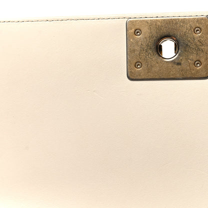 Chanel Lambskin Quilted Medium Boy Studded Handle Flap Black Gold 11 of 14