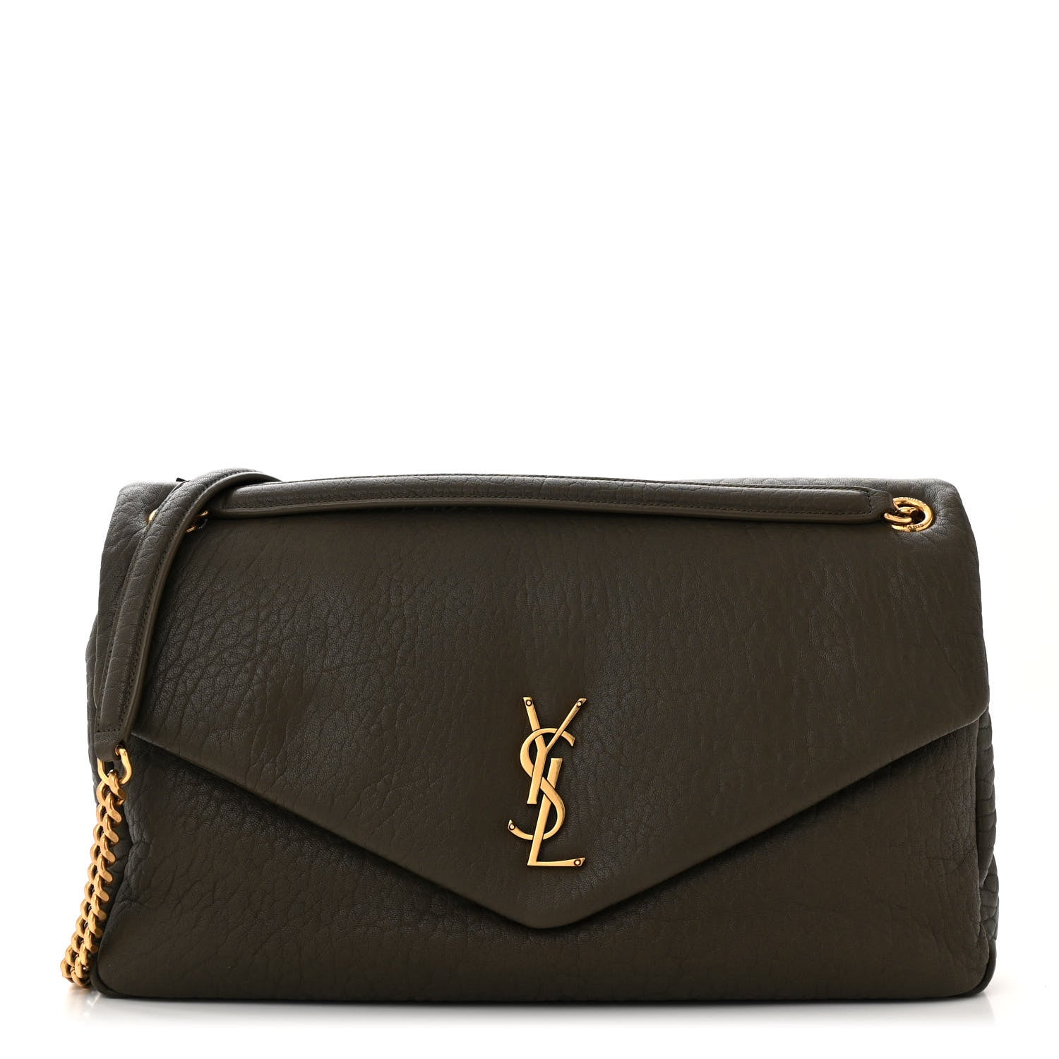 Saint Laurent Grained Lambskin Large Calypso Light Musk 1 of 11