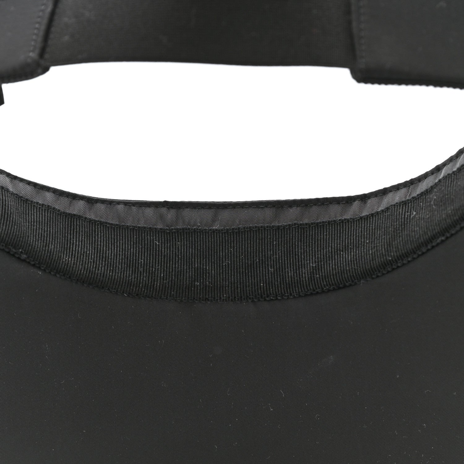 Prada Nylon Triango Metal Triangle Logo Womens Visor S Black 7 of 7