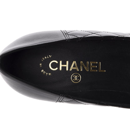 Chanel Lambskin Quilted Camellia Pumps 36.5 Black 9 of 10