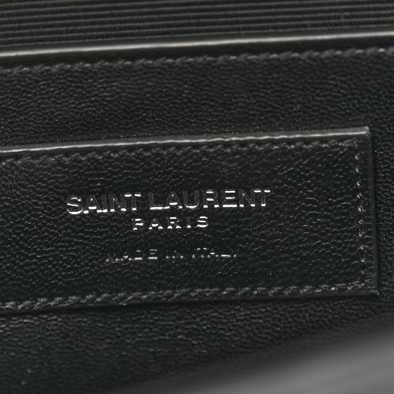 Saint Laurent Calfskin Crocodile Embossed Medium Classic Monogram Kate Tassel Satchel Black 6 of 7