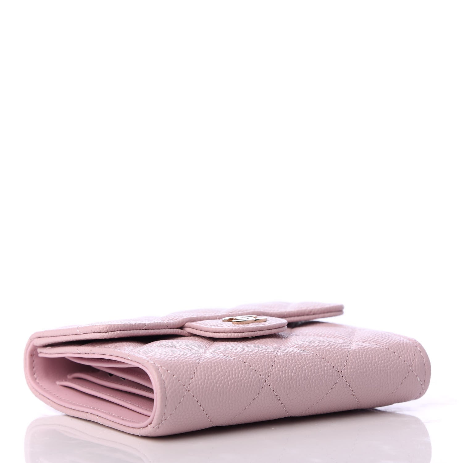 Chanel Caviar Quilted Compact Flap Wallet Light Pink 4 of 8