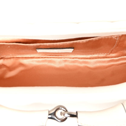 Gucci Nappa Vertical Matelasse Small Maxi Horsebit Chain Shoulder Bag Great White 4 of 8