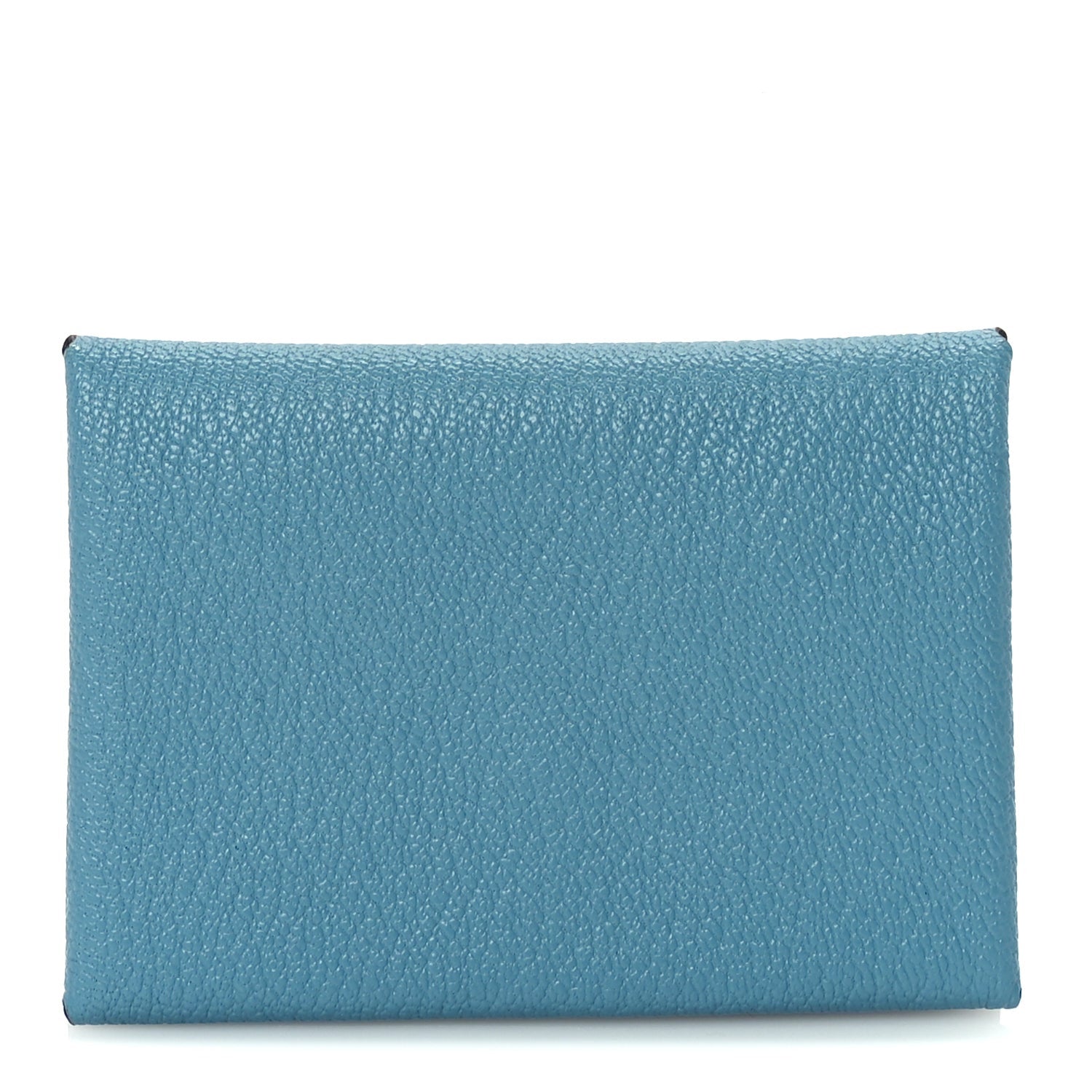 Hermes Chevre Chamkila Calvi Duo Card Case Blue Jean 1 of 6