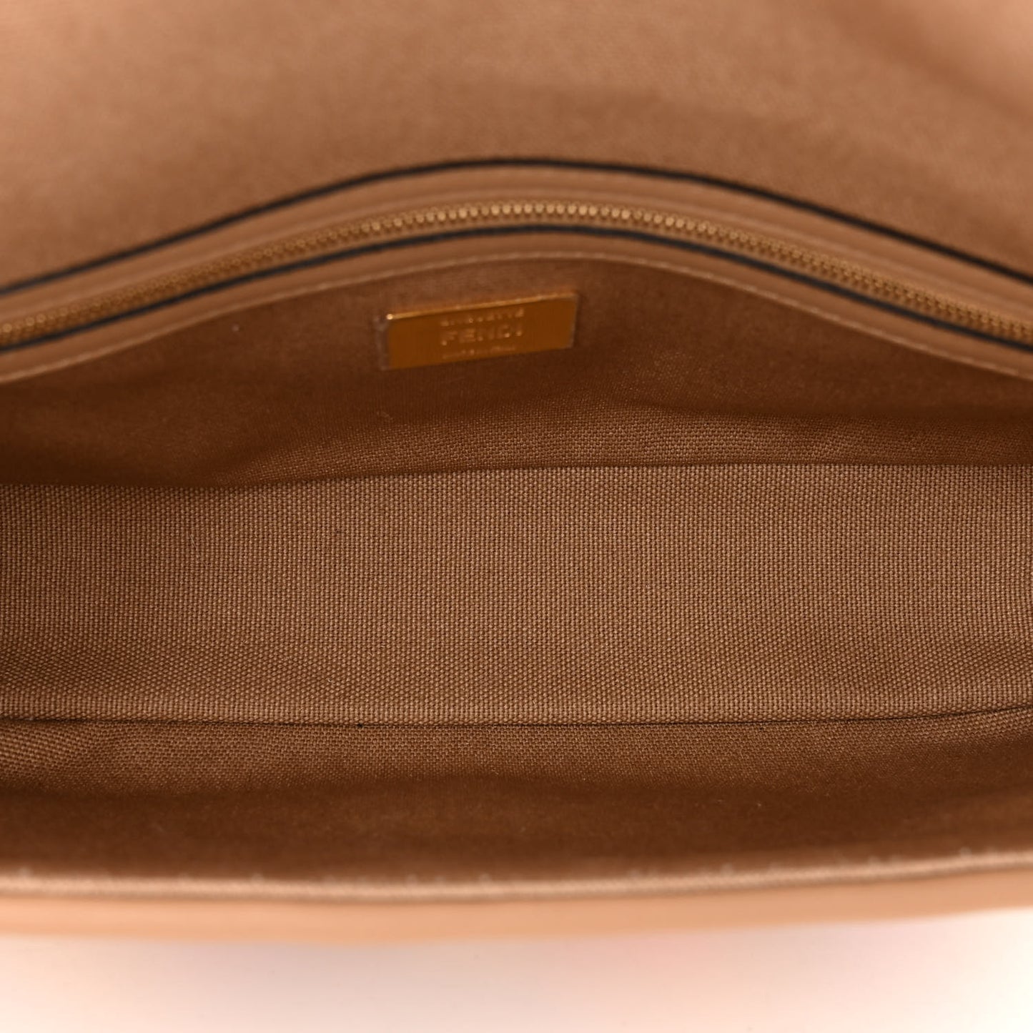 Canvas Vitello King FF Multicolor Embroidered Baguette Multicolor Cuoio