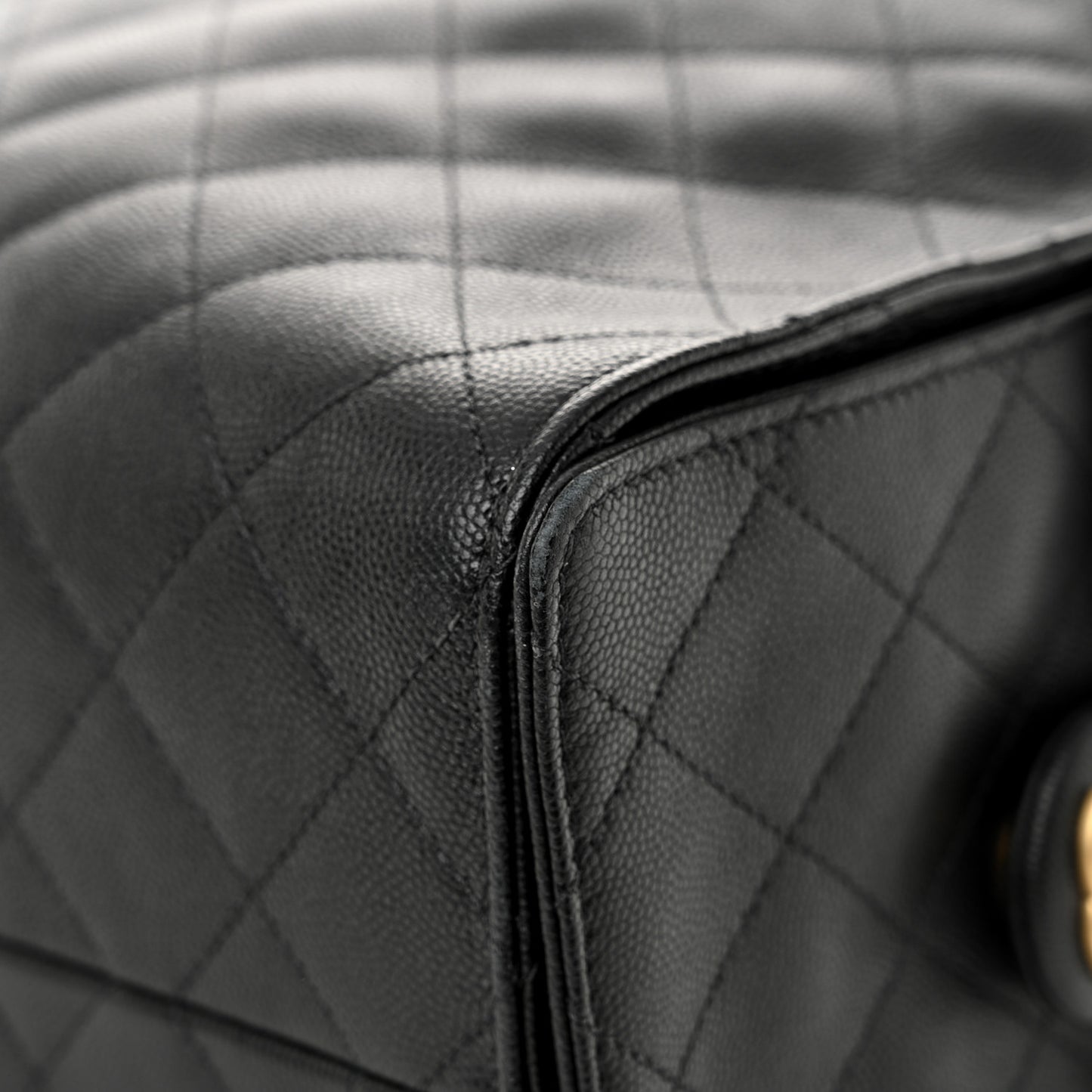 Caviar Quilted Large Chanel 25 Handbag Black