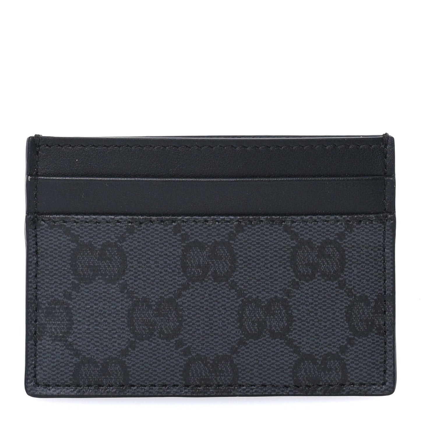 GG Supreme Monogram Card Holder  Black Grey