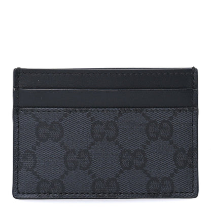 Gucci GG Supreme Monogram Card Holder  Black Grey 1 of 7