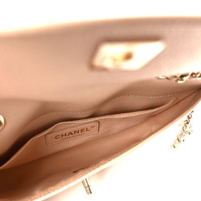 Chanel Caviar Mini Chain Flap Bag Beige 5 of 7