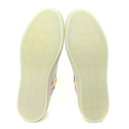 Louis Vuitton Calfskin Monogram Watercolor Mens LV Ollie Richelieu Sneakers 10 Multicolor 6 of 8