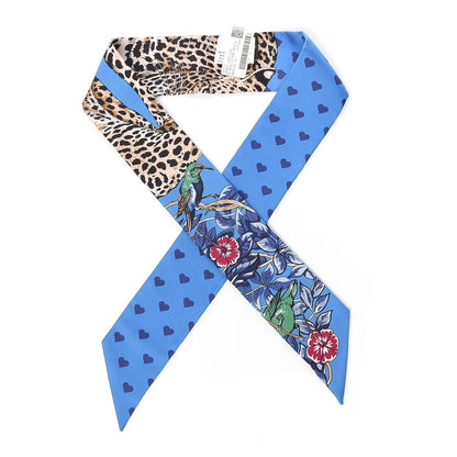 Hermes Silk Jungle Love Love Twilly Bleu Gitane Gris Bleuete 1 of 4
