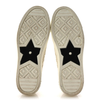 Christian Dior Canvas Embroidered Jardin D'Hiver Womens Walk'N'Dior Low Top Sneakers 40 White Gold 6 of 7