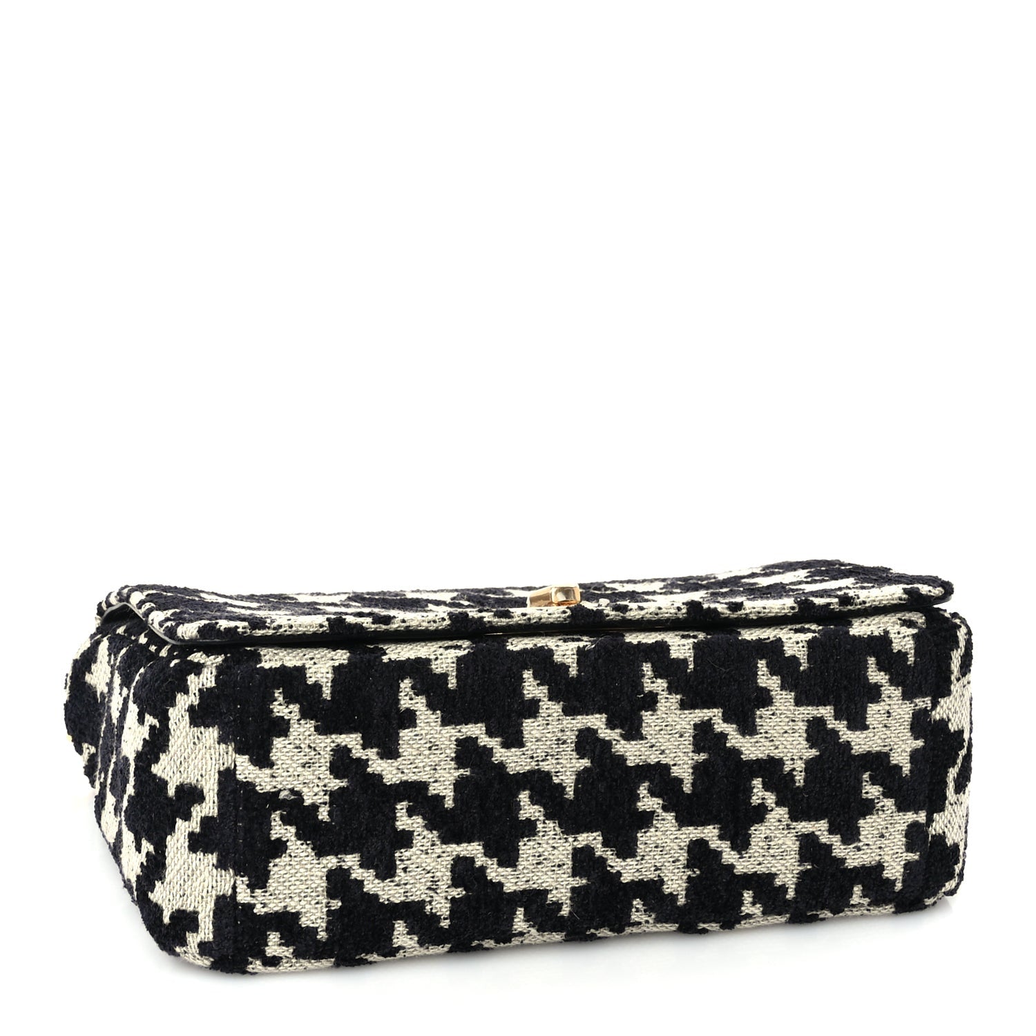 Christian Dior Technical Canvas Macro Houndstooth Medium Caro Bag Black White 3 of 8