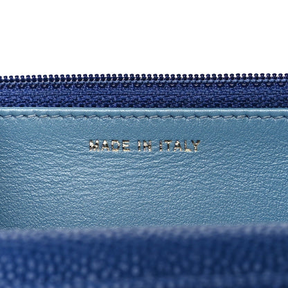 Chanel Grained Calfskin Quilted Cuba Wallet On Chain WOC Blue 7 of 7