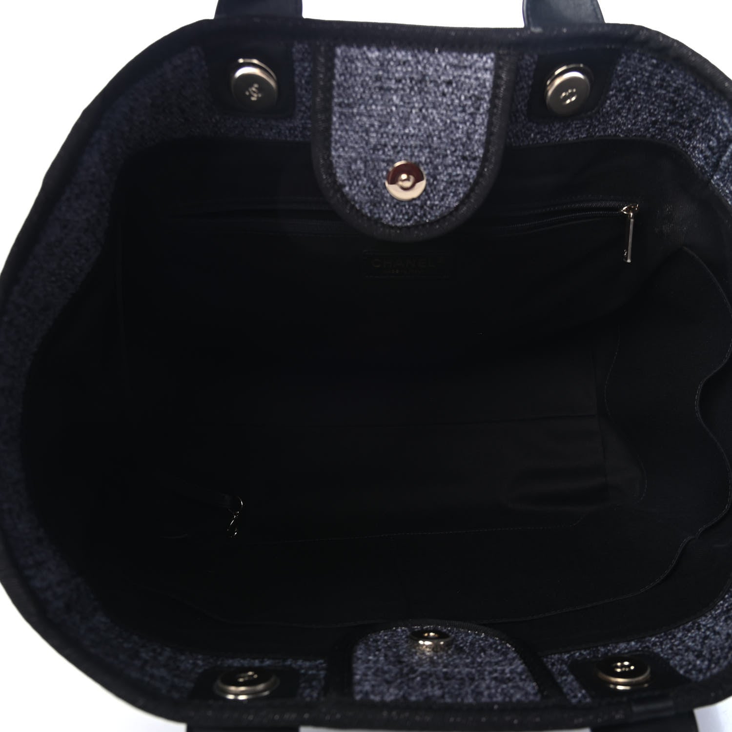 Chanel Lurex Boucle Medium Deauville Tote Black 4 of 4