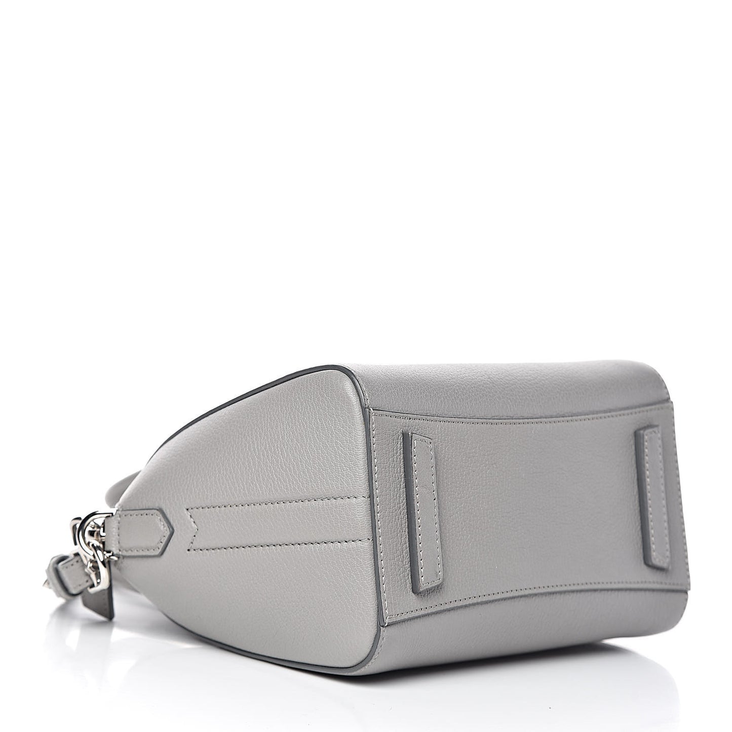 Sugar Goatskin Mini Antigona Pearl Grey